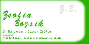 zsofia bozsik business card